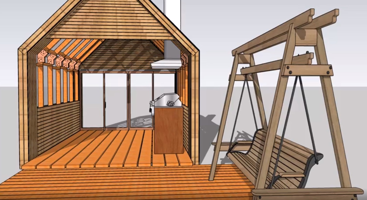 Летняя кухня на базе коннекторов FINHA V100