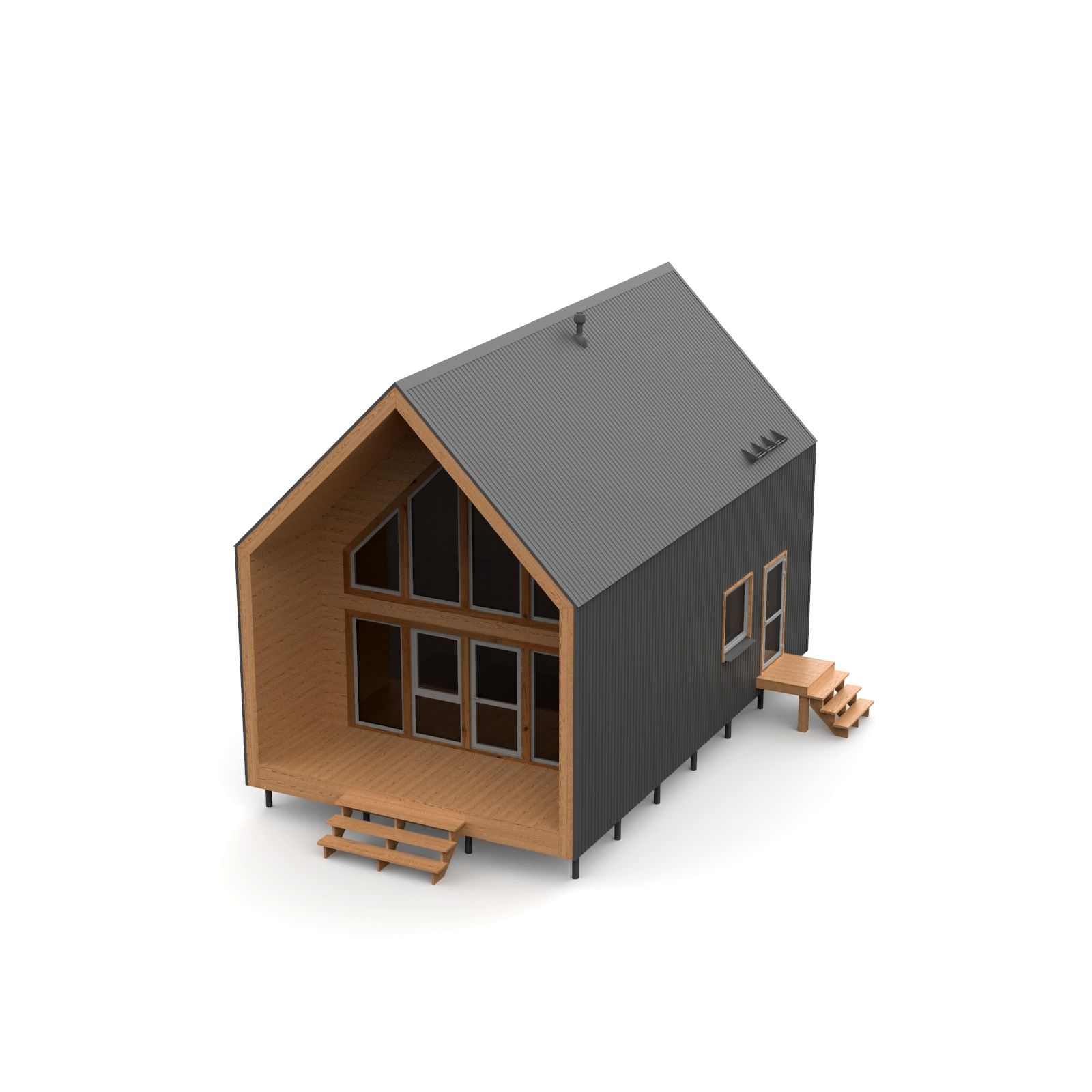 LOFT 60 м2 можно собрать из набора коннекторов FINHA V200