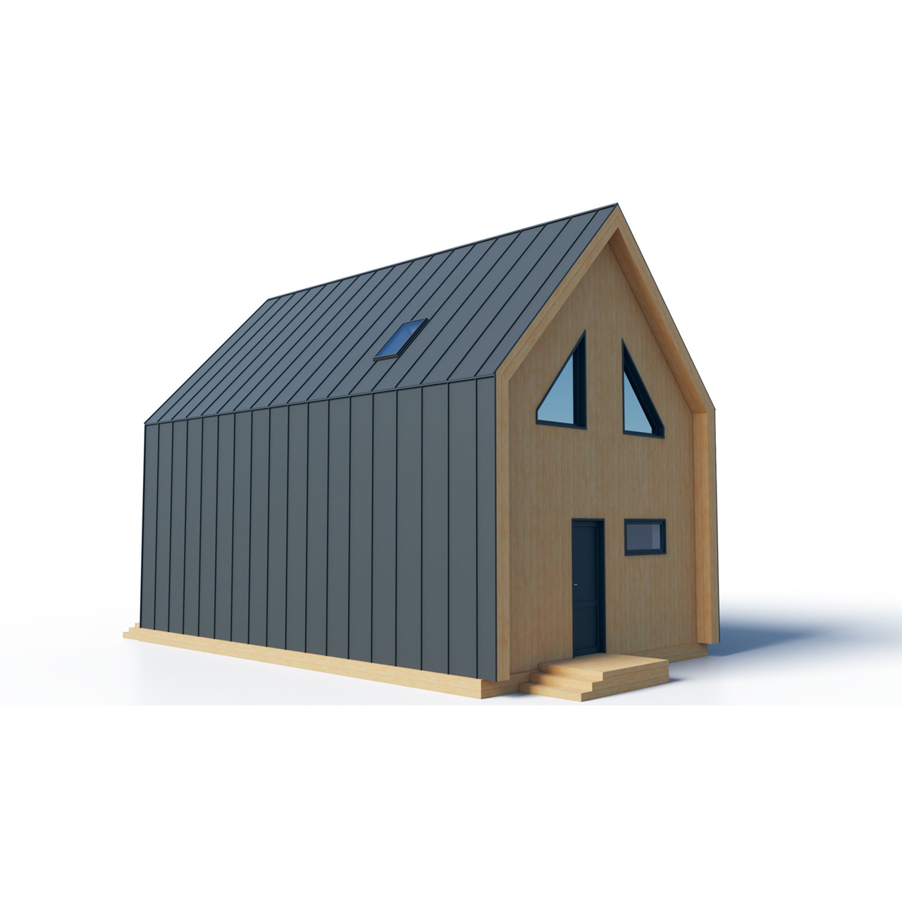 FINHA V200/54 – это стильный быстровозводимый дом в западноевропейском стиле барнхаус